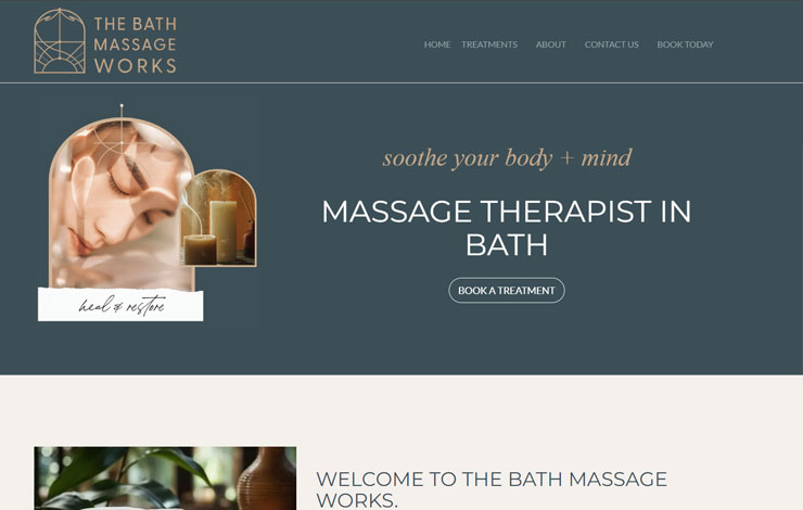 Website Design for Massage Therapist in Bath | The Bath Massage Works