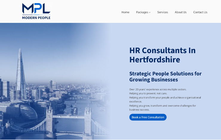Website Design for HR Consultants in Hertfordshire | Modern People Limited