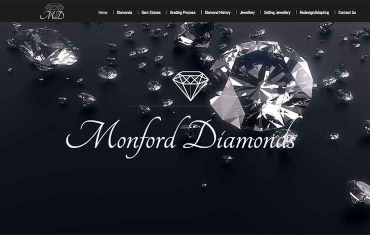 Website Design for Graded diamonds in Berkshire and Buckinghamshire | Monford Diamonds