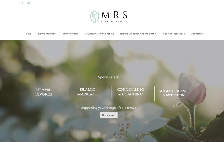 Website Design for Islamic Divorce | MRS Consultants Ltd