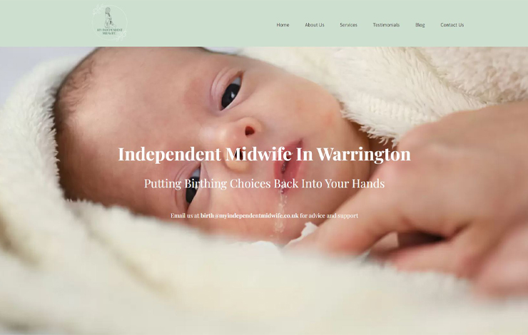 Website Design for Independent Midwife in Warrington | My Independent Midwife