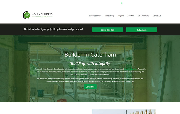 Website Design for Builders in Caterham | Nolan Building & Consultancy Ltd