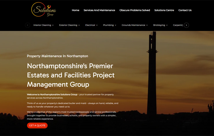 Website Design for Property Maintenance in Northampton | Northampton Solutions