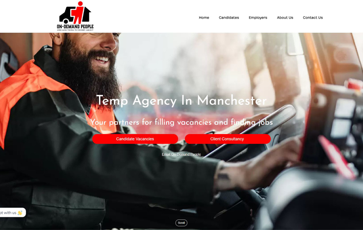 Website Design for Temp Agency in Manchester | On-Demand People
