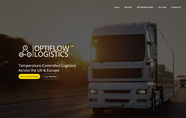 Website Design for Reliable Refrigerated Transport Solutions | Optiflow Logistics