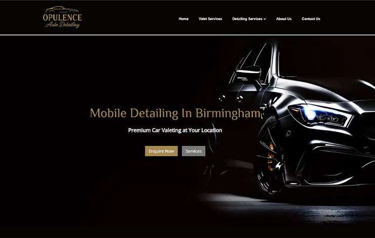 Website Design for Premium Mobile Detailing in Birmingham | Opulence Auto Detailing