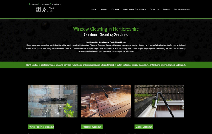 Website Design for Window Cleaning in Hertfordshire