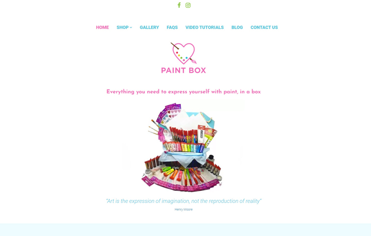 Website Design for Painting Kits | Paint Box