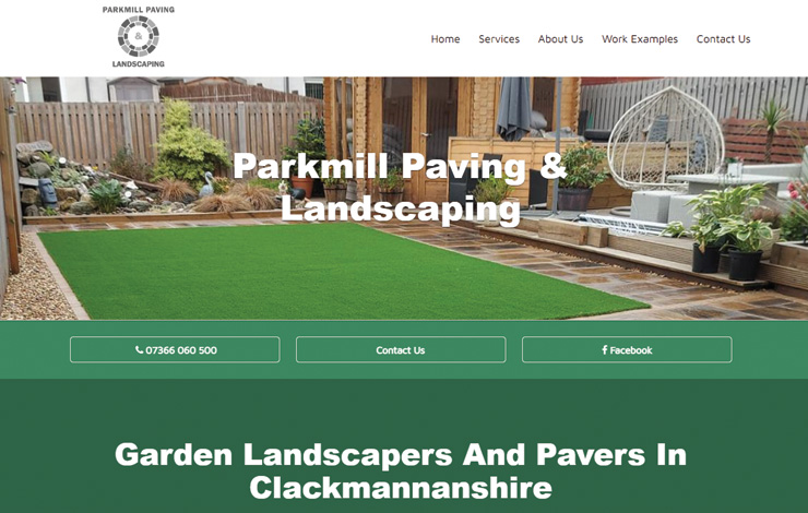 Website Design for Garden landscapers in Alloa | Parkmill Paving & Landscaping