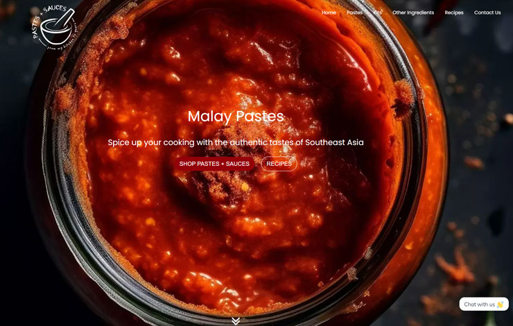 Website Design for Malaysian Pastes | Pastes and Sauces