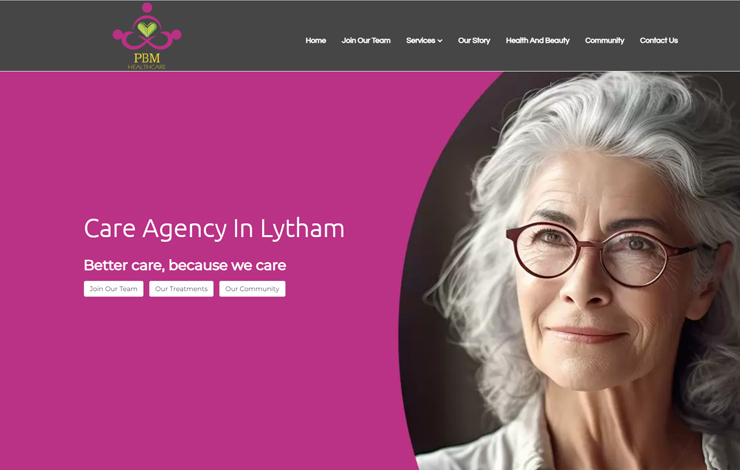 Website Design for Care Agency in Lytham | PBM Care