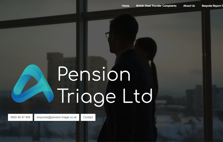 Website Design for Pension Transfer Reports | Pension Triage Ltd
