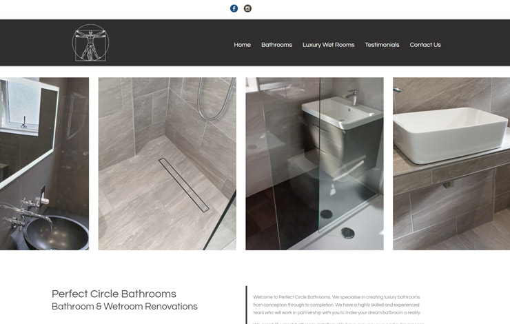 Website Design for Perfect Circle Bathrooms | Bathrooms in Wolverhampton