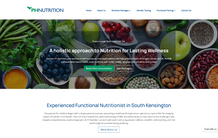 Website Design for Functional Nutritionist for Lasting Wellness | PH Nutrition