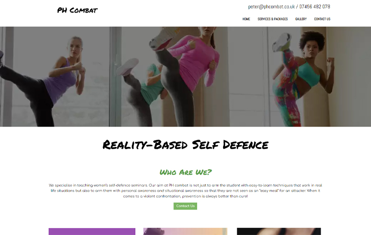 Website Design for Reality-based Self-defence | PH Combat