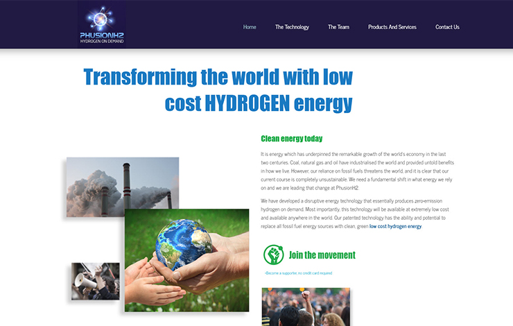 Low cost hydrogen energy | PhusionH2