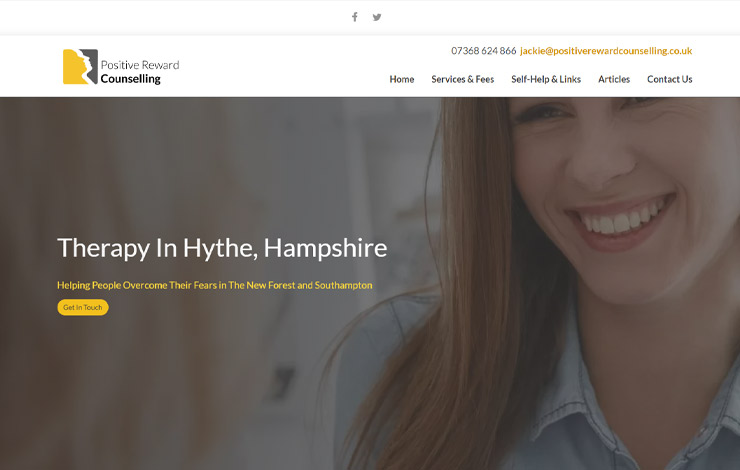 Website Design for Therapy in Hythe | Positive Reward Counselling
