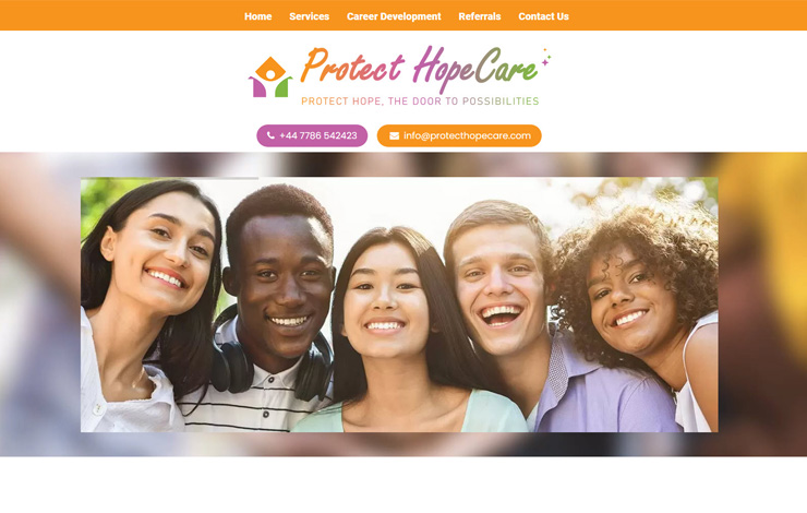 Website Design for Semi-Independent Living In Hayes | Protect HopeCare