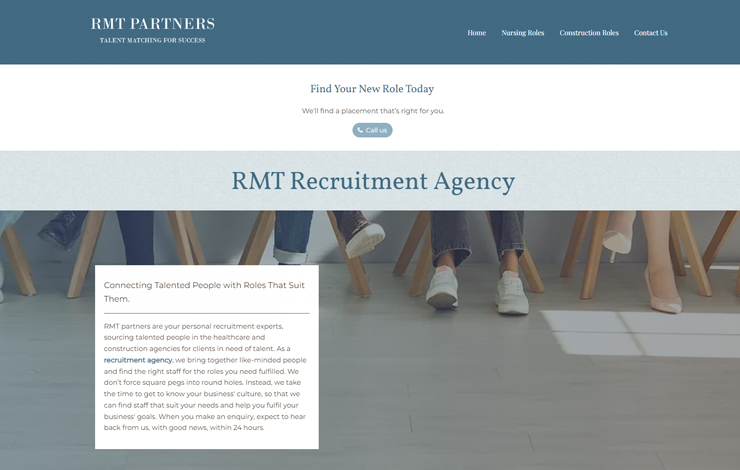 Website Design for Recruitment Agency in Dartford | RMT Partners
