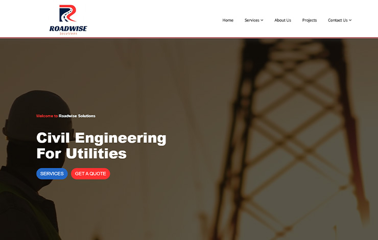 Website Design for Civil Engineering for Utilities | Roadwise Solutions