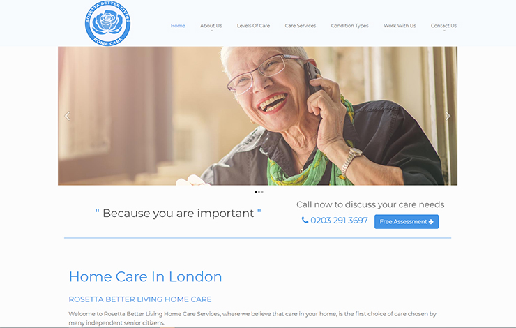 Website Design for Home Care in London