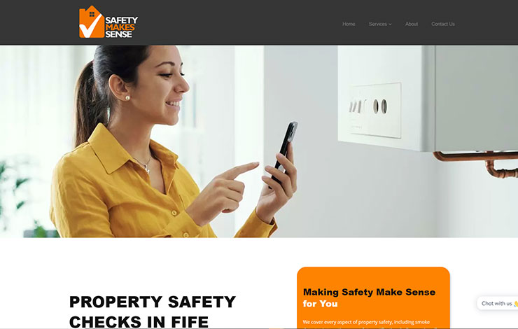 Website Design for Property safety checks in Fife | Safety Makes Sense