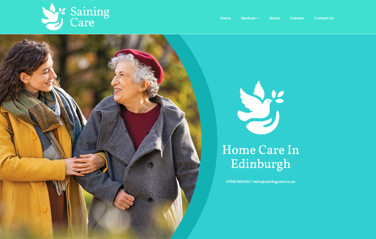 Website Design for Home Care in Edinburgh | Saining Care