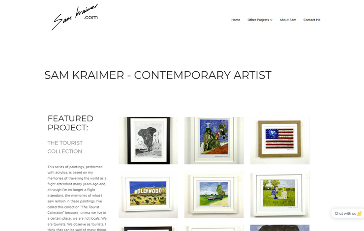 Website Design for Contemporary Artist | Sam Kraimer