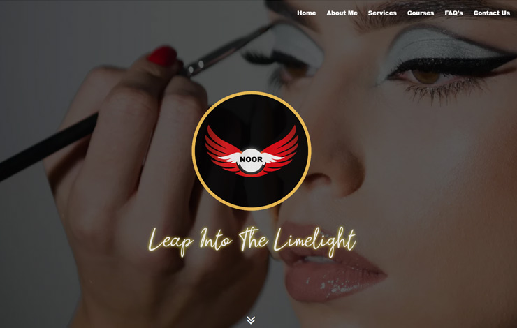 Website Design for Makeup artist in Bradford | Sam Noor Studio