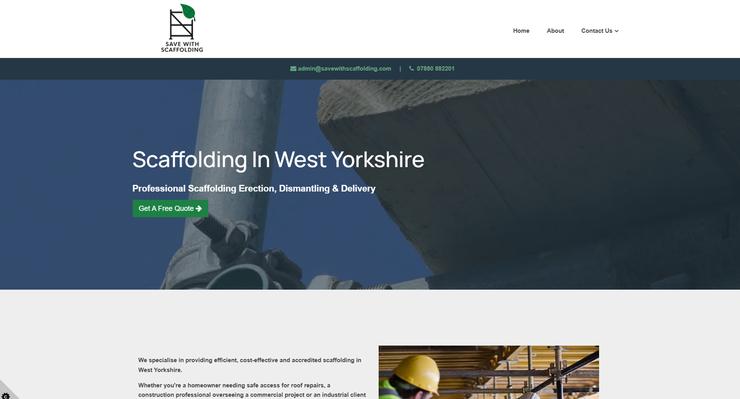Website Design for Efficient Scaffolding Services in West Yorkshire | Save With Scaffolding