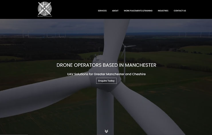 Website Design for Drone Operators Based in Manchester | Sky Based Solutions CIC