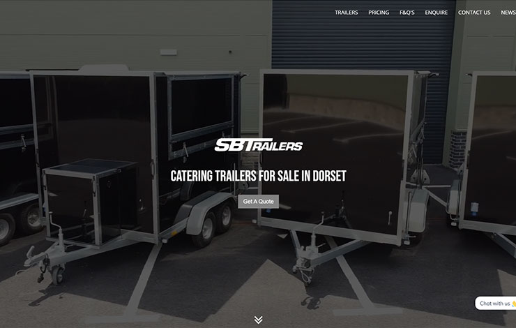 Website Design for Catering Trailers for Sale in Dorset | SB Trailers Ltd
