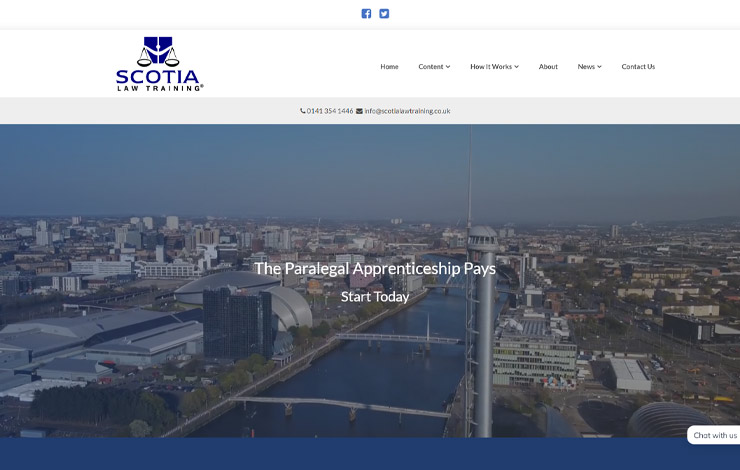 Website Design for Paralegal training in Scotland | Scotia Law Training