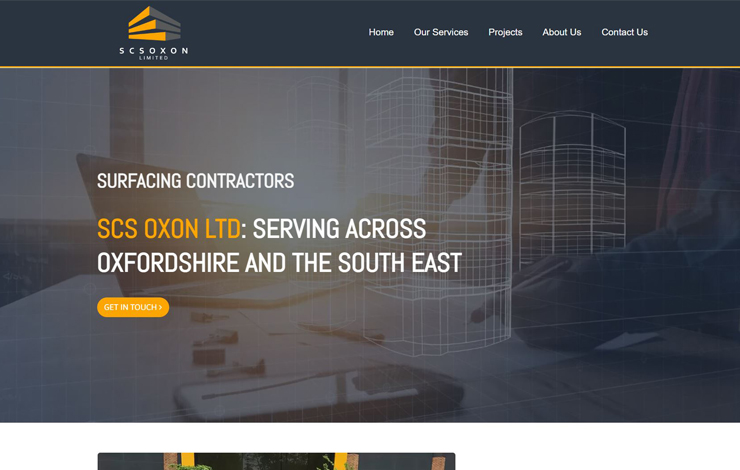 Website Design for Surfacing contractors | SCS Oxon Ltd