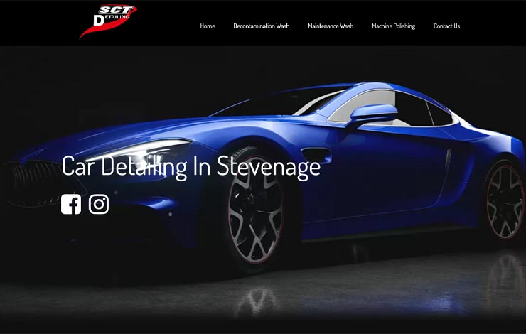 Website Design for Car Detailing in Stevenage | SCT Detailing
