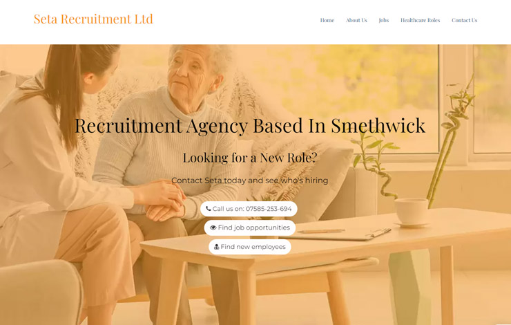 Website Design for Recruitment Agency Based in Smethwick | Seta Recruitment Ltd