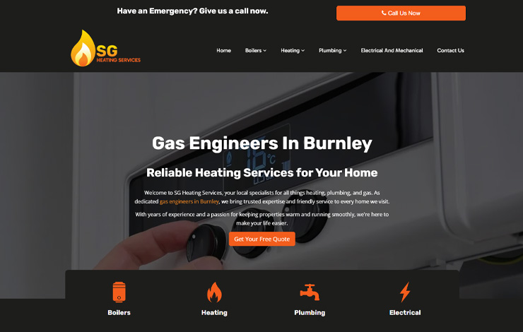 Gas Safe Registered Engineers in Burnley | SG Heating Services
