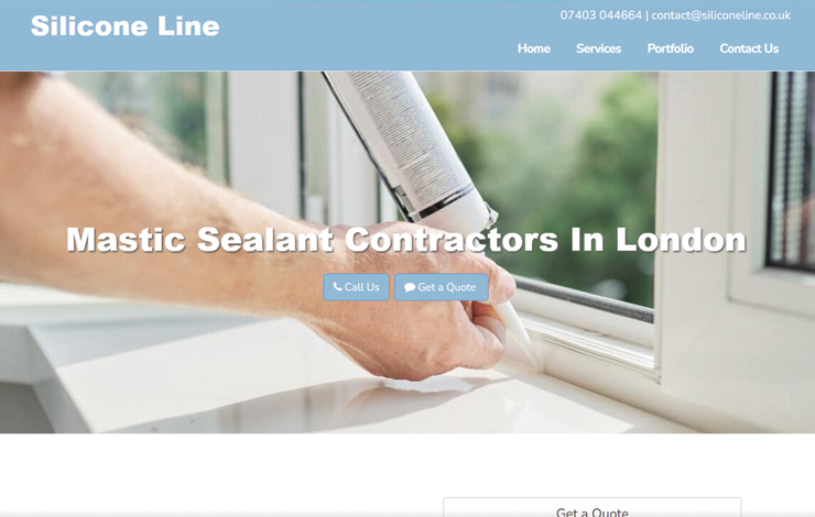 Website Design for Mastic Sealant Contractors In London | Silicon Line
