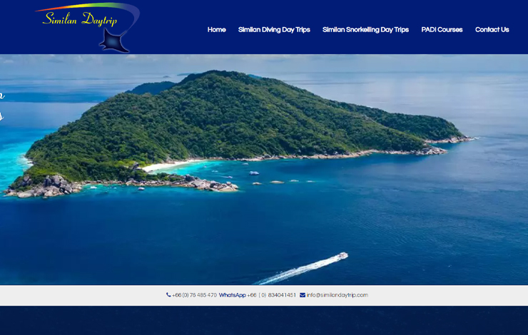 Website Design for Day Trips in the Similan Islands | Similan Day Trip