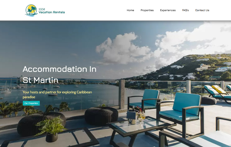 Website Design for Accommodation in St Martin | Sint Maartan Vacation Rental