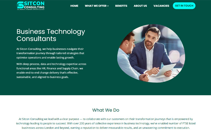 Website Design for Business Technology Consultants | Sitcon Consulting