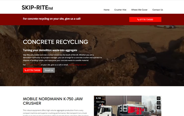 Concrete recycling | Skip-Rite Ltd
