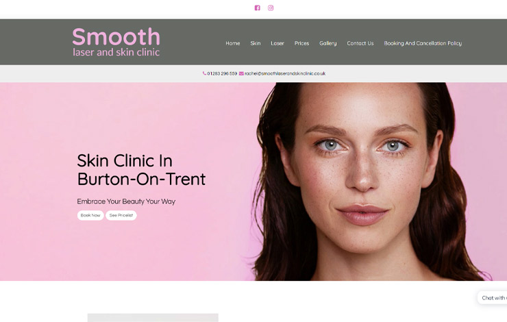 Website Design for Skin Clinic in Burton-on-Trent | Smooth Laser and Skin Clinic