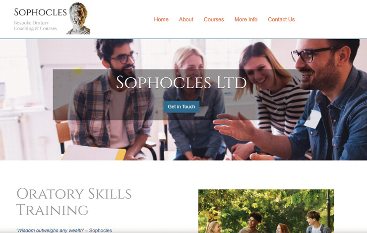Website Design for Oratory skills training | Sophocles