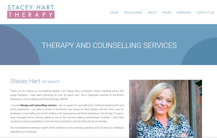 Website Design for Counselling Services | Stacey Hart Therapy