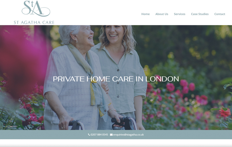 Website Design for Private Home Care in London | St Agatha Care