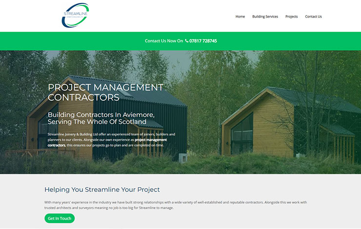 Website Design for Project management contractors | Streamline Ltd