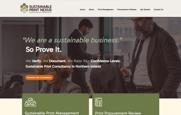 Website Design for Sustainable Print Consultancy in Northern Ireland | Sustainable Print Nexus