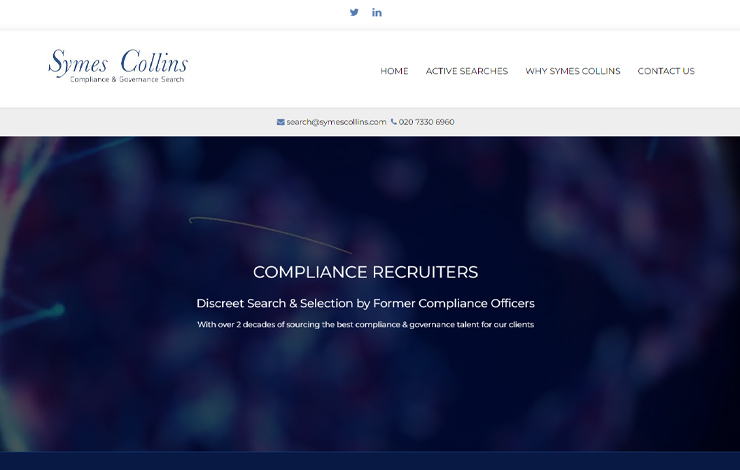 Website Design for Compliance Recruiters | Syme Collins