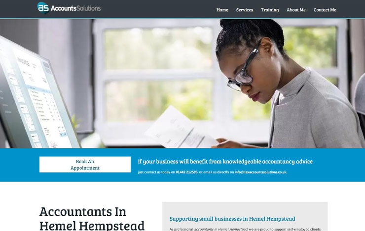 Website Design for Accountants In Hemel Hempstead | Accounts Solutions